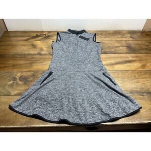 Olaya Sport Mock Neck Dress Gray Black Golf Sport Tennis Skort Medium NWT